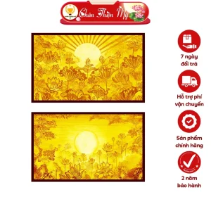 Tranh đèn trúc chỉ ngang CHÂN THIỆN MỸ CTC-TN-07