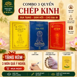 Vở chép kinh combo 3 Địa Tạng – Sám Hối – Đại Bi