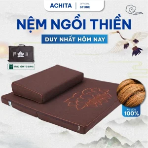 Nệm thiền xơ dừa ACHITA D1A1 kèm bồ đoàn