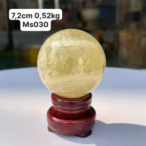 Quả cầu thạch anh vàng dưới 9 cm